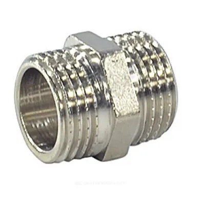 Ниппель латунь никель Ду 25 (1") НР VALFEX VF.582.N.100