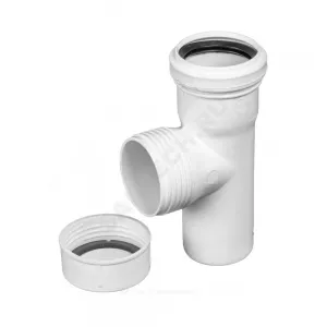 Ревизия PP-H с крышкой бесшумная белая Дн 50 б/нап в/к RTP (РосТурПласт) 24562