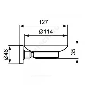 Мыльница с держателем матовое стекло IOM хром Ideal Standard A9122AA