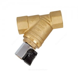 Фильтр сетчатый Y-образный латунь Ду 20 Ру25 Тмакс=130 oC G3/4" ВР FVR-D со сливным краном Danfoss 065B8242