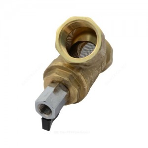 Фильтр сетчатый Y-образный латунь Ду 20 Ру25 Тмакс=130 oC G3/4" ВР FVR-D со сливным краном Danfoss 065B8242