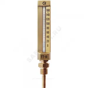 Термометр жидкостной виброустойчивый прямой 160С L=100мм G1/2" ТТ-В-200 200/100 Росма 00000002845