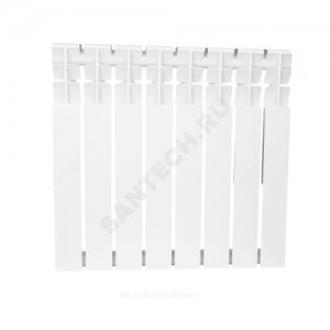 Радиатор биметаллический BM 500/78 S19 8 секций Qну=960 Вт RAL 9016 (белый) Benarmo