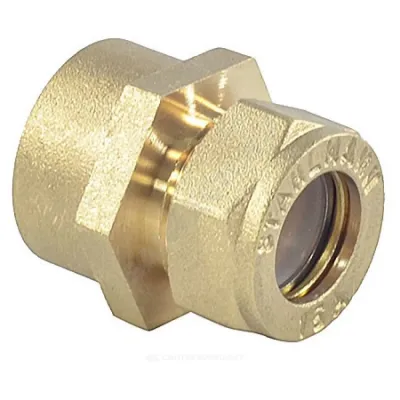 Муфта латунь Ду 15х1/2" обжим/ВР для нержавеющих труб STAHLMANN SSFL1501/2BEF