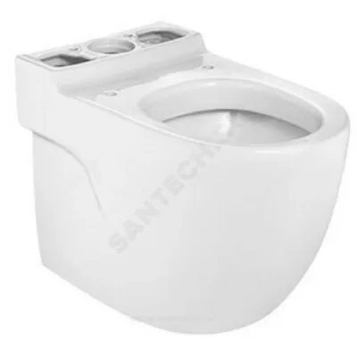 Унитаз без бачка Meridian-N compact белый горизонт/выпуск без сиденья Roca 342248000