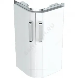 Тумба под угловой умывальник 45 Renova Compact белый мат/глянец Geberit 862132000