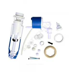 Арматура для бачка сливная/наливная 1/2" боковое подключение кнопка белая 1/реж универсал Уклад А 105.56.14.0