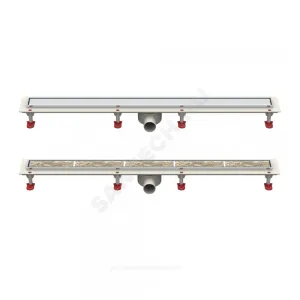 Лоток душевой с "сухим" затвором Дн 50 1000х67мм с решеткой под кладку плитки горизонтальный выпуск ТП-55.1 Татполимер 101200285