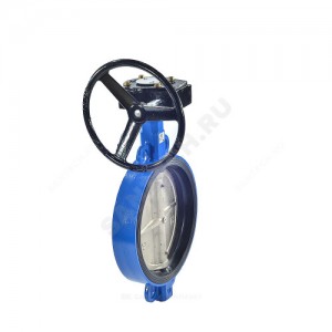 Затвор дисковый поворотный чугун Ду 250 Ру10/16 межфл с редуктором диск чугун манжета EPDM Китай