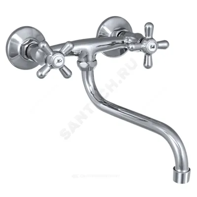 Смеситель для кухонной мойки серия Прораб О-серия двуручный Славен СЛ-ДВ-О24