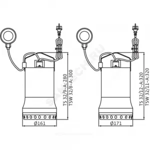 Насос дренажный TSW 32/8-A 1х220-230В/50 Гц Wilo 6045167