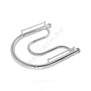 Полотенцесушитель водяной нерж сталь Фокстрот-ПЛ Ду 25 (1") НР с полочкой 320х800мм боковое подключение б/к Альфа-ПЛ Элит-Металл ВЭК-05-05