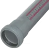 Труба PP-H с раструбом серая Стандарт Дн 50х1,8 б/нап L=0,5м в/к Политэк 115050