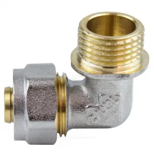 Угольник МП латунь никель обжим Дн 26х3/4"х90гр НР ГОСТ 32415-2013 7006 Aquasfera 7006-05