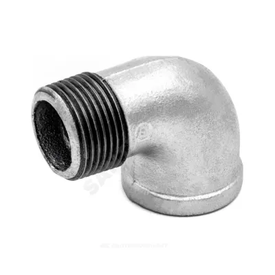 Угольник проходной чугун оц Ду 20 (3/4") ВР/НР Fittex PLUS