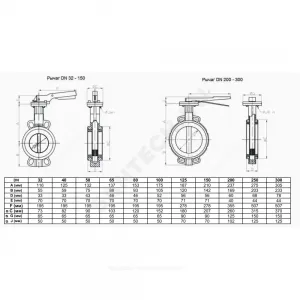 Затвор дисковый поворотный чугун 497B Ду 100 Ру16 межфл с рукояткой диск чугун манжета EPDM Zetkama 497B100C67