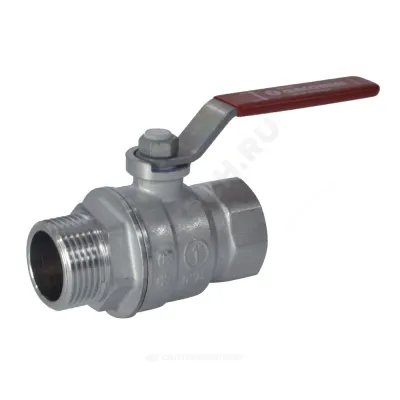 Кран шаровой латунь хром R854L Ду 50 Ру28 ВР/НР полнопроходной рычаг Giacomini R854LX028