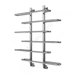 Полотенцесушитель водяной нерж сталь Лесенка Ду 25 (1") НР 600х600мм 4П нижнее подключение в/к соединитель (1"х3/4") Фараон-Плюс Элит-Металл В-27-01