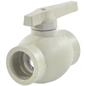 Кран шаровой PP-R серый Дн 63 внутренняя пайка VALFEX 10144063Г