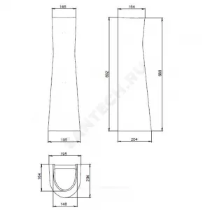 Пьедестал для умывальника Соната/PRO/Версия белый Santeri 1.3601.2.S00.00B.0
