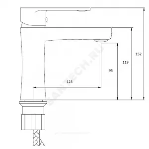 Смеситель для умывальника одноручный Коттедж Ф-Серия Славен СЛ-ОД-Ф10