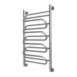 Полотенцесушитель водяной нерж сталь Лесенка Ду 25 (1") НР 400х1000мм 5П нижнее подключение в/к соединитель (1"х3/4") Элегия Элит-Металл В-30-03