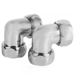 Соединитель для полотенцесушителя латунь Ду 25 1"x1" нак/гайка угловой хром Терминус 4620768881688