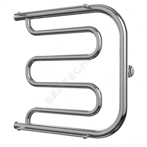 Полотенцесушитель водяной нерж сталь МП-образный Ду 25 (1") НР с полочкой 320х500мм боковое подключение б/к Фокстрот Терминус 4620768881237