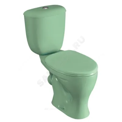 Унитаз-компакт Воротынский салатовый нижний подвод косой выпуск 1/реж полипропилен Santeri 1.P401.7.S04.00B.F