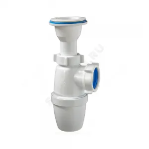 Сифон для умывальника бутылочный 1 1/2"x40 литой выпуск с пластиковой решёткой D=70мм Орио А-7201