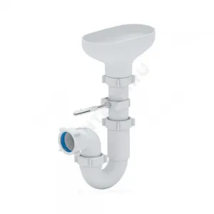 Сифон трубный с разрывом струи 1 1/2"x40 выпуск с овальной приемной воронкой D=170х90мм АНИ Пласт DR0100