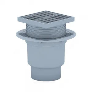 Трап регулируемый с гидрозатвором Дн 110 с нержавеющей решёткой 150х150мм вертикальный выпуск АНИ Пласт TA1712