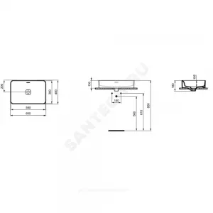 Умывальник мебельный STRADA II Vessel 60 без отверстия под смеситель Ideal Standard T299901 Умывальник мебельный STRADA II Vessel 60 без отверстия под смеситель Ideal Standard T299901