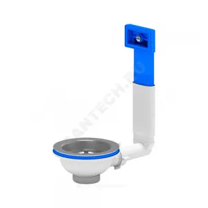 Выпуск для кухонной мойки с жестким переливом 3 1/2" с нержавеющей решёткой D=115мм АНИ Пласт N305