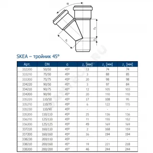 Тройник PP-MD бесшумный светло-серый Skolan dB SKEA Дн 200х200х45гр (DN200) б/нап в/к Ostendorf 338200 Тройник PP-MD бесшумный светло-серый Skolan dB SKEA Дн 200х200х45гр (DN200) б/нап в/к Ostendorf 338200