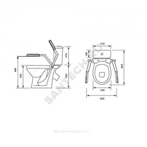 Унитаз-компакт для инвалидов Персона белый нижний подвод косой выпуск 1/реж полипропилен в комплекте двойной поручень Оскольская керамика Унитаз-компакт для инвалидов Персона белый нижний подвод косой выпуск 1/реж полипропилен в комплекте двойной поручень Оскольская керамика