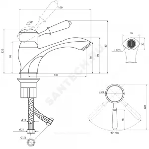 Смеситель для умывальника одноручный Коттедж М-Серия Славен СЛ-ОД-М10