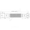 Гофра с гайкой 1 1/4"x40/50 L=366-776мм АНИ Пласт K206