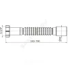 Гофра с гайкой 1 1/4"x40 L=350-790мм Alca Plast A730