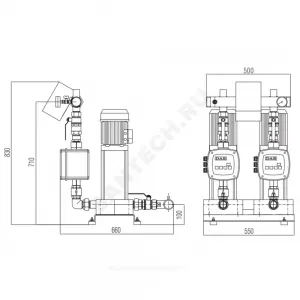 Установка повышения давления 2KVC A.D. 30/50 M 230/50-60 DAB 60122650
