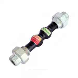 Компенсатор резиновый антивибрационный EPDM DI7140N Ду 15 Ру16 ВР L=200мм Tecofi DI7140N-0015 сжатие/растяжение 22 мм/6 мм