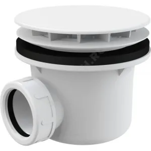 Сифон для поддона 1 1/2"x90/40 h=84мм слив крышка D=115мм, белая Alca Plast A49B