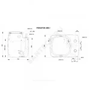 Ёмкость для КНС FEKAFOS 280 л 2" DAB 60162044