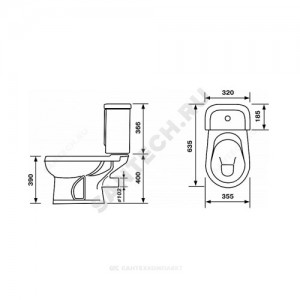 Унитаз-компакт Ирида Стандарт белый нижний подвод горизонт/выпуск 1/реж полипропилен Оскольская керамика Унитаз-компакт Ирида Стандарт белый нижний подвод горизонт/выпуск 1/реж полипропилен Оскольская керамика