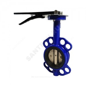 Затвор дисковый поворотный чугун Ду 150 Ру16 межфл с рукояткой диск чугун манжета EPDM Китай