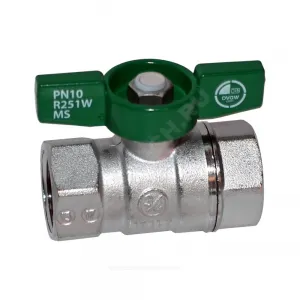 Кран шаровой латунь хром R251W Ду 15 Ру42 ВР бабочка Giacomini R251WX023