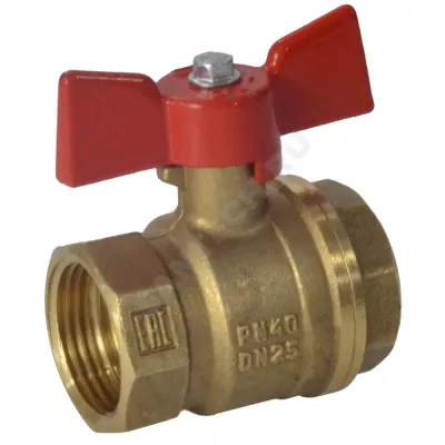 Кран шаровой латунь 11Б27фт1М Ду 20 Ру40 ВР полнопроходной бабочка VALFEX VF.217.LB1.034