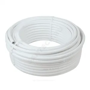 Труба гофрированная сталь нерж в белой оболочке SS304 15A Ру15 отожженная бухта 50м STAHLMANN SP3041501050