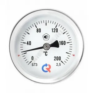 Термометр биметаллический осевой Дк63 100С L=100мм G1/2" БТ-31.211 Росма 00000002405