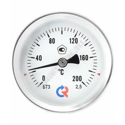 Термометр биметаллический осевой Дк63 L=64мм G1/2" 100С БТ-31.211 Росма 00000002407